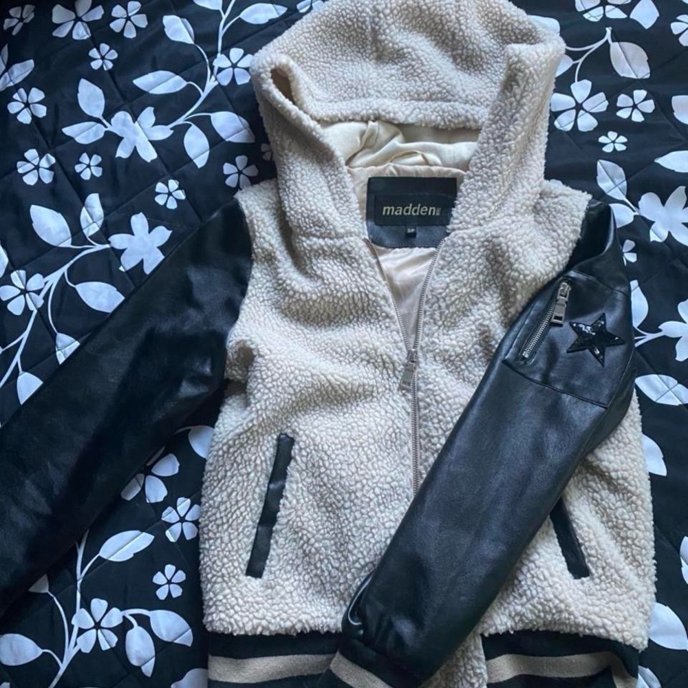 Cream and Black Women's Jacket